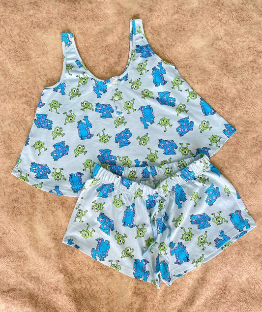 Monster's cami shorts pj set