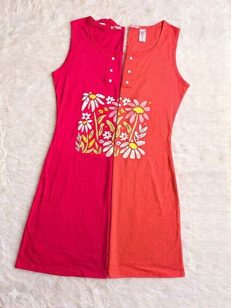 Flowers big-size nightgown