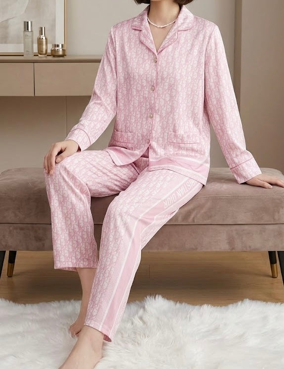 Dior silk satin Luxury pj set