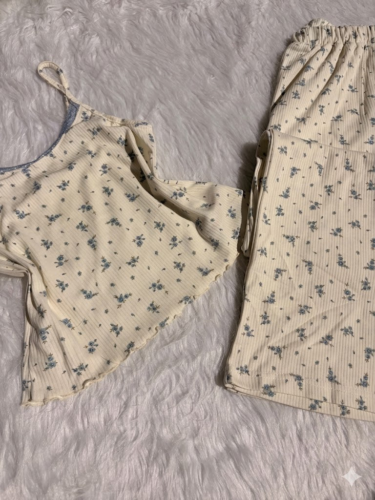 Baby flowers cami pants pj set