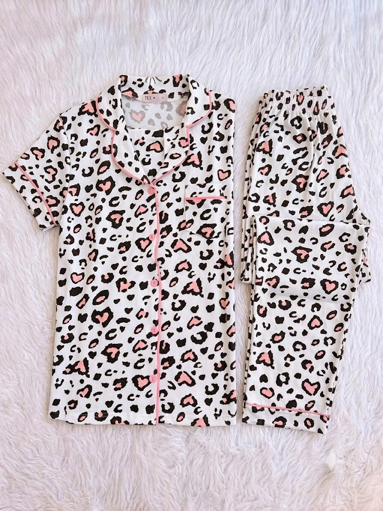 Leopard T Classic summer PJ Set
