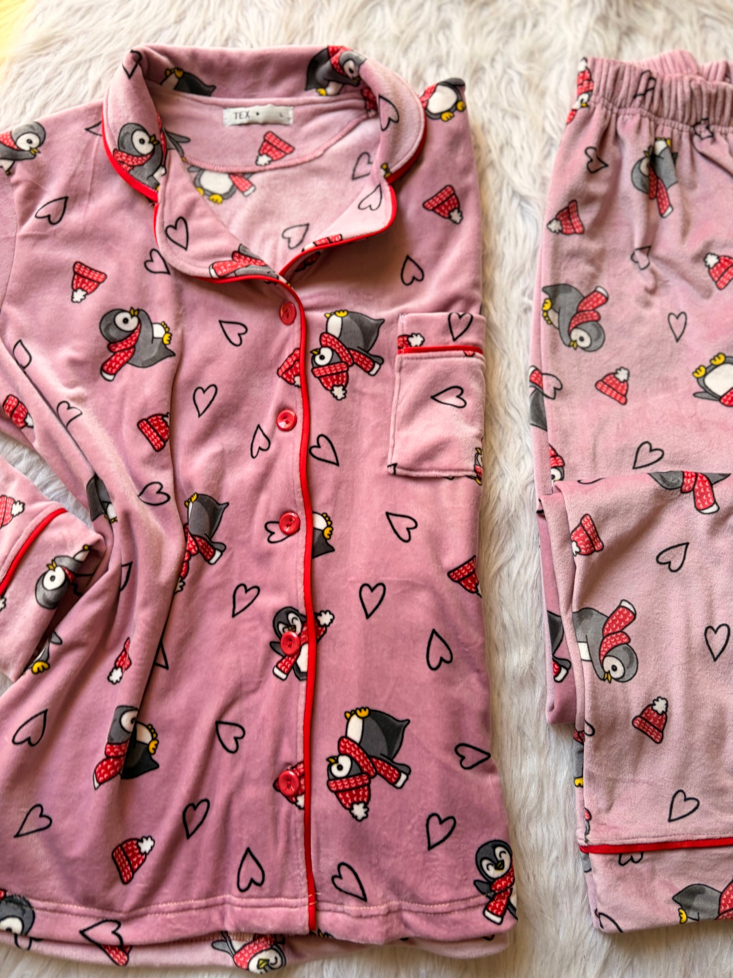 Penguin velvet classic pj set