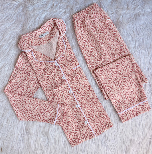 Tiger pink T Classic PJ Set