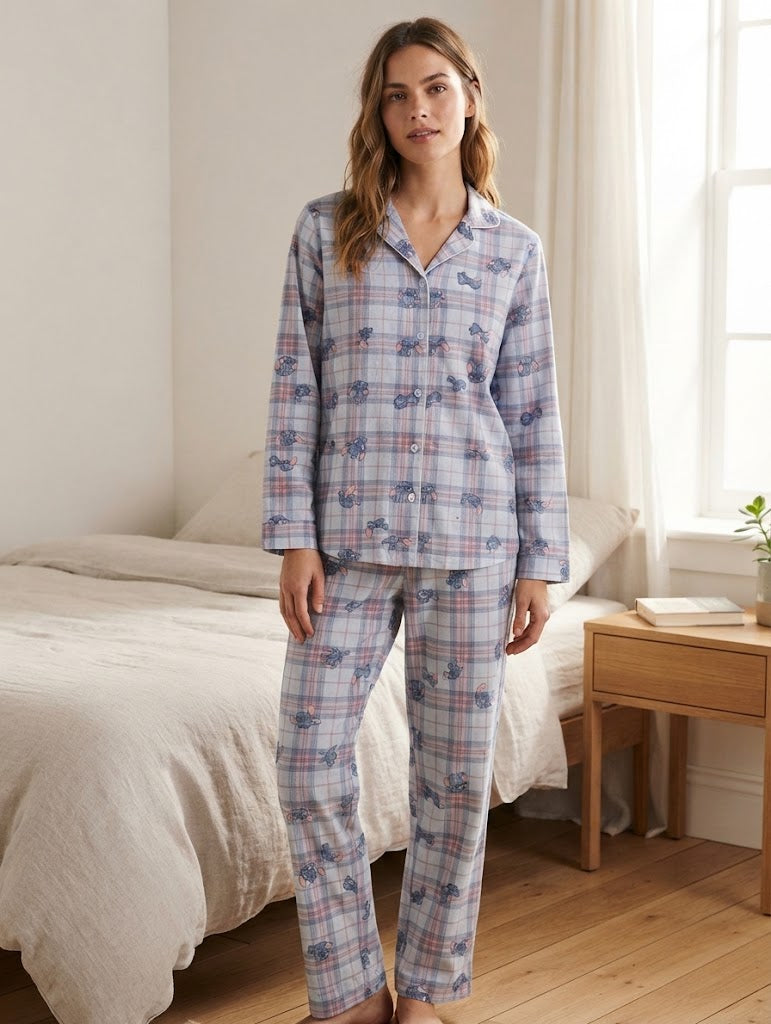 stitch lined J classic pj set