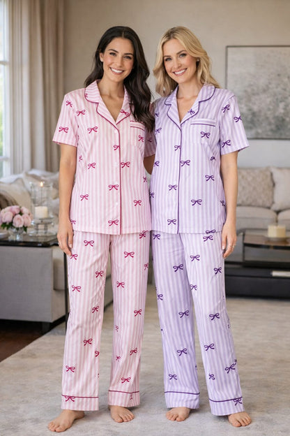 Ribbon  D Classic summer PJ Set