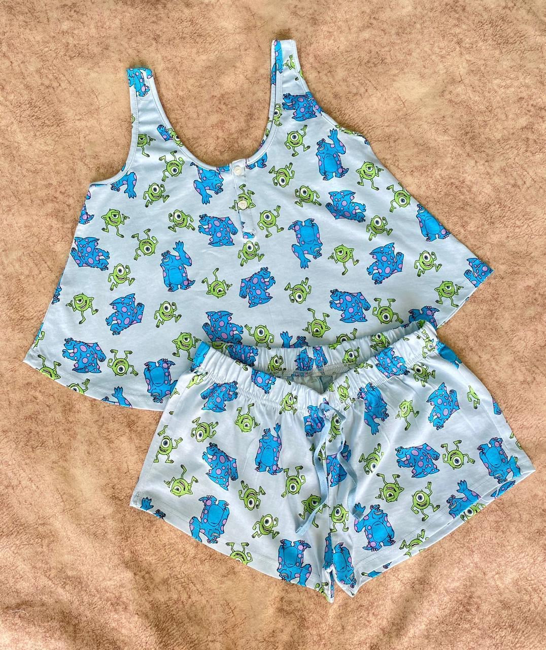 Monster's cami shorts pj set