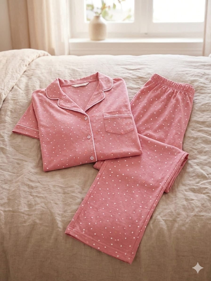 polka dots T Classic summer PJ Set