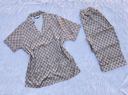 Gucci Half sleeves silk satin pj set