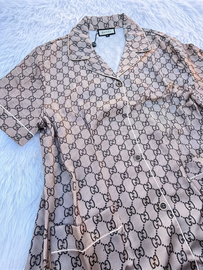 Gucci Half sleeves silk satin pj set