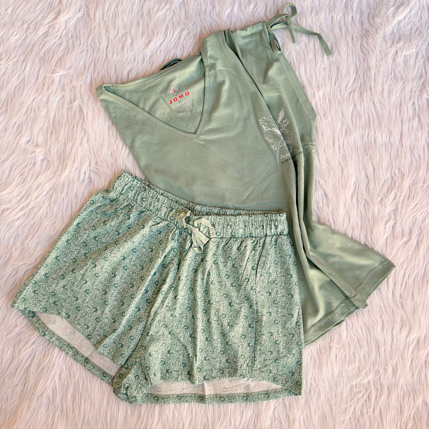 Ruffle shorts pj set