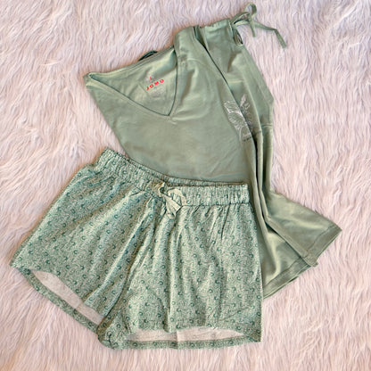Ruffle shorts pj set