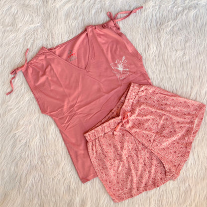 Ruffle shorts pj set