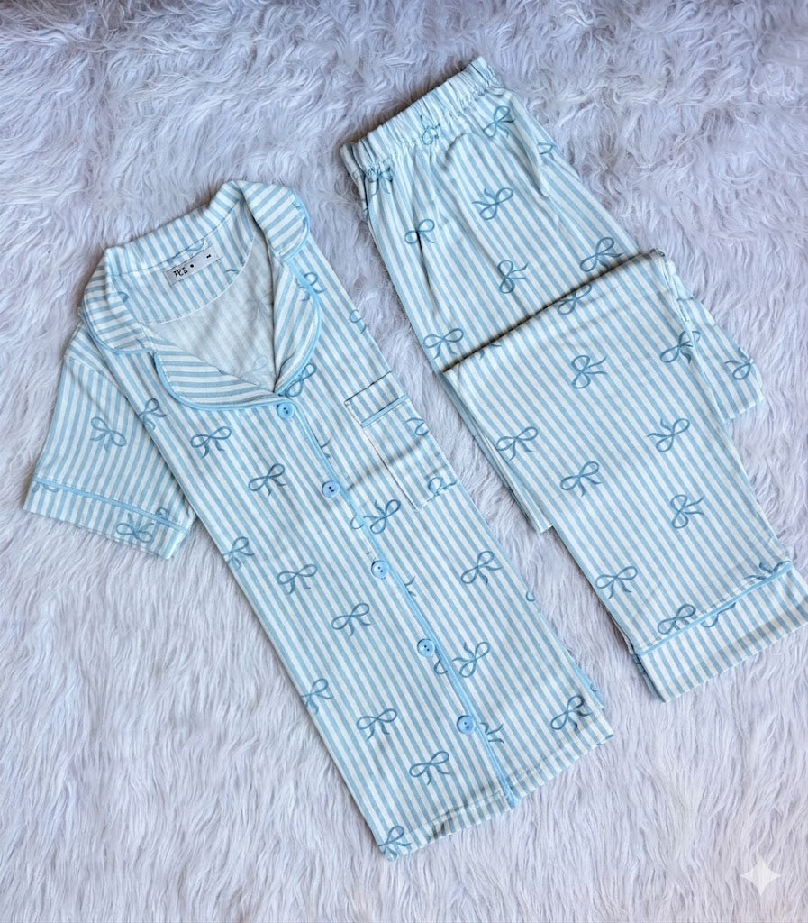 Ribbon  T Classic summer PJ Set