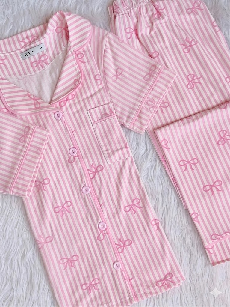 Ribbon  T Classic summer PJ Set