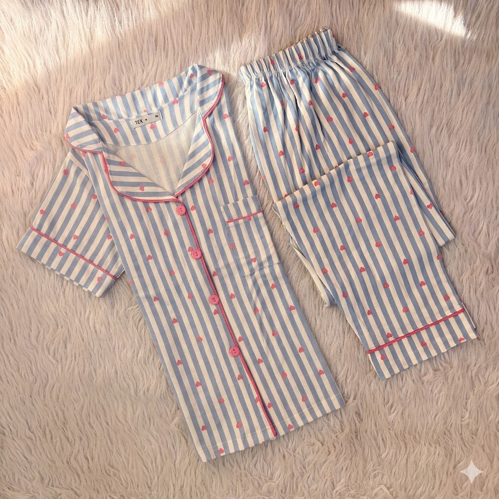 Lovely hearts  summer Classic PJ Set