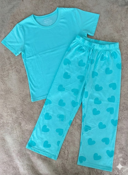 Primark hearts cotton summer pj set