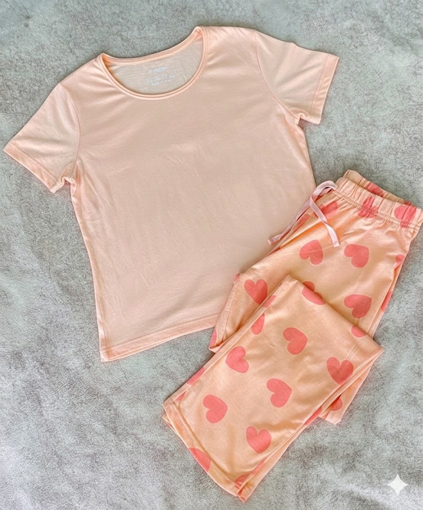 Primark hearts cotton summer pj set