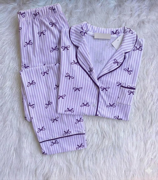 Ribbon  D Classic summer PJ Set