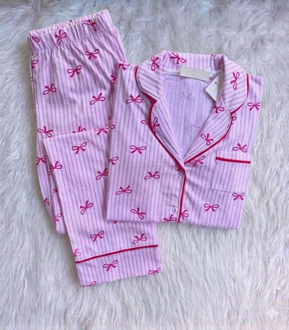 Ribbon  D Classic summer PJ Set