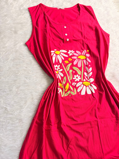 Flowers big-size nightgown
