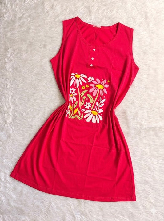 Flowers big-size nightgown