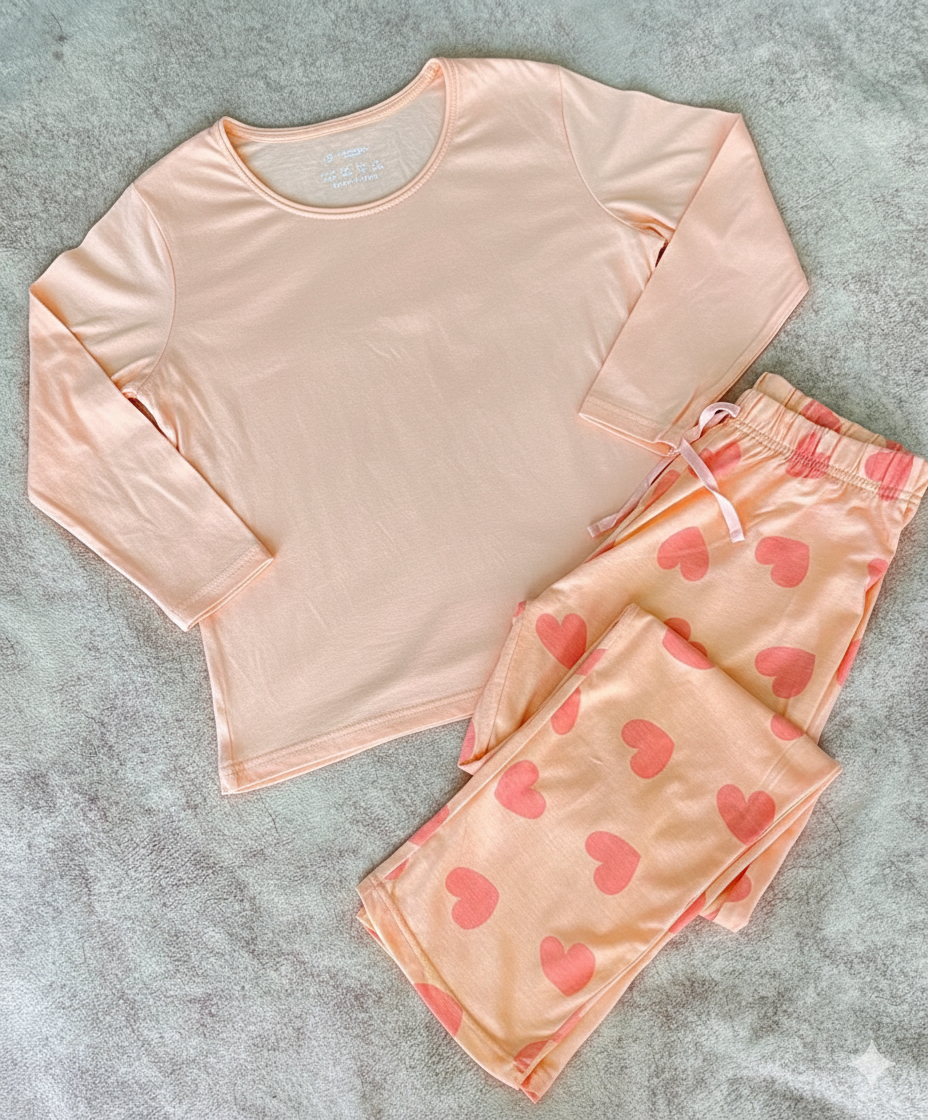 Primark hearts cotton fall pj set