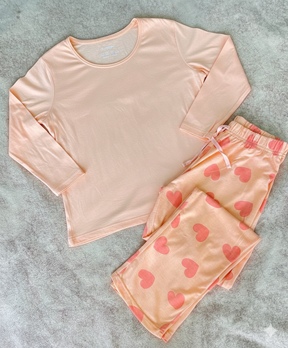Primark hearts cotton fall pj set
