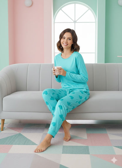 Primark hearts cotton fall pj set
