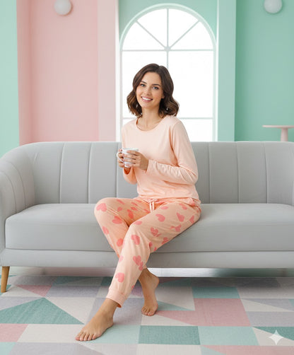 Primark hearts cotton fall pj set