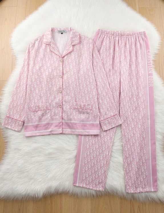 Dior silk satin Luxury pj set