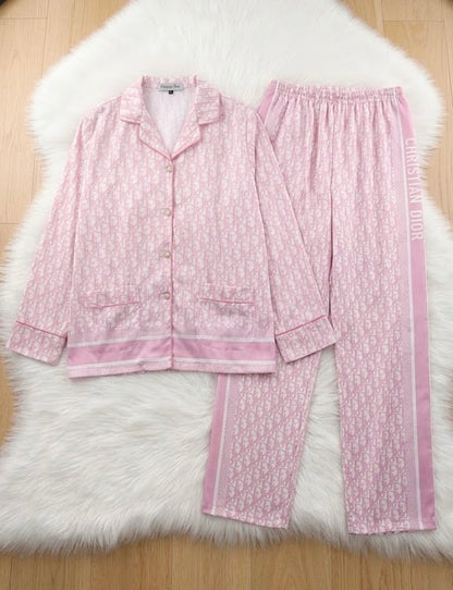 Dior silk satin Luxury pj set