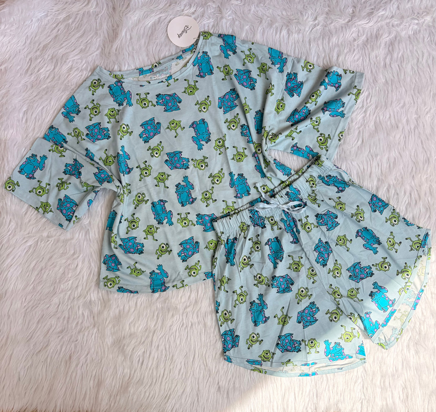 Monster's shorts pj set
