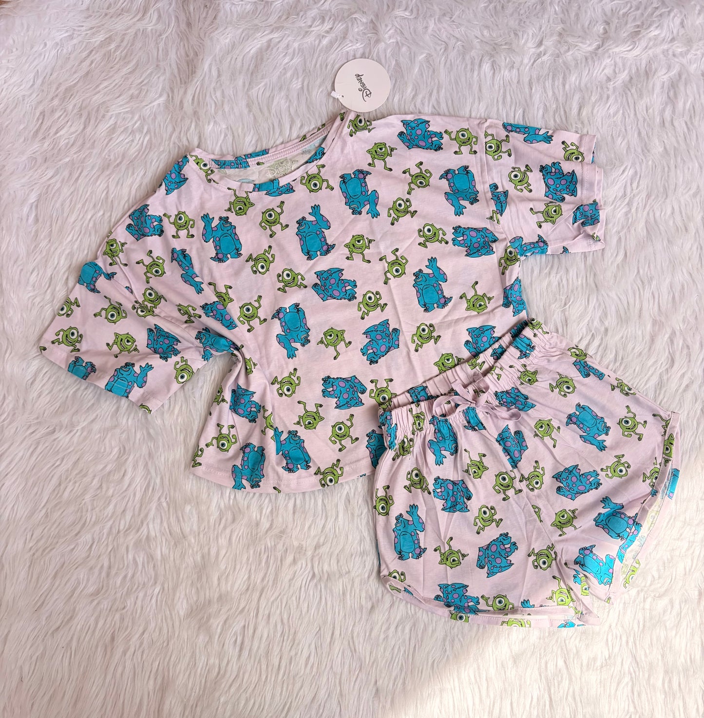 Monster's shorts pj set