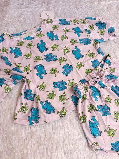 Monster's shorts pj set