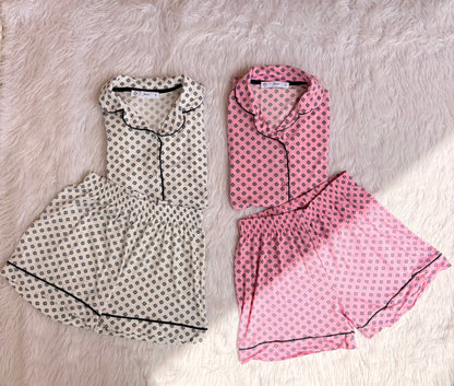 Tiles classic shorts pj set