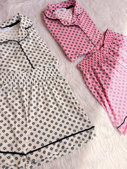 Tiles classic shorts pj set
