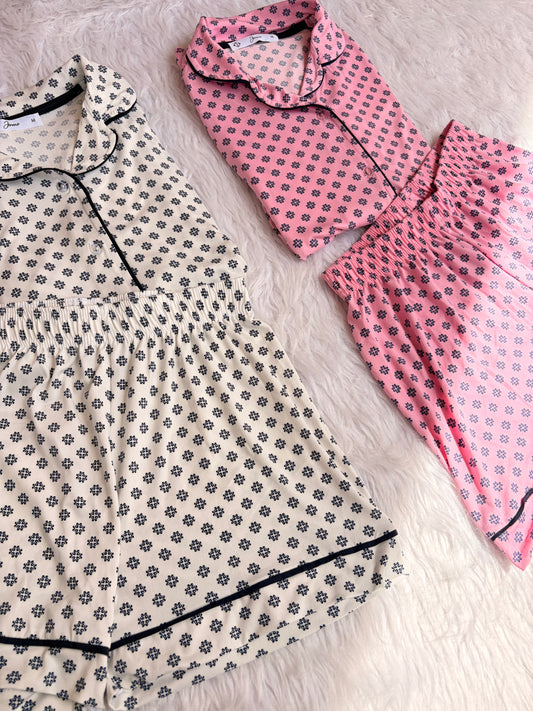 Tiles classic shorts pj set