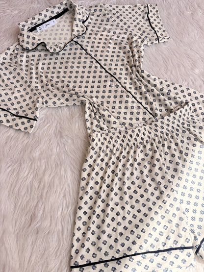 Tiles classic shorts pj set