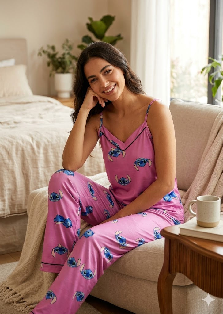 Stitch head cami pants pj set