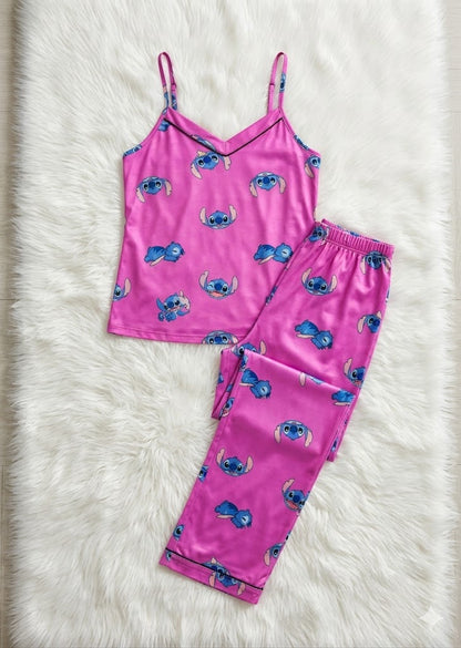 Stitch head cami pants pj set