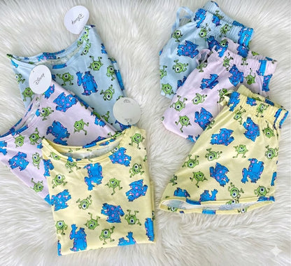 Monster's shorts pj set