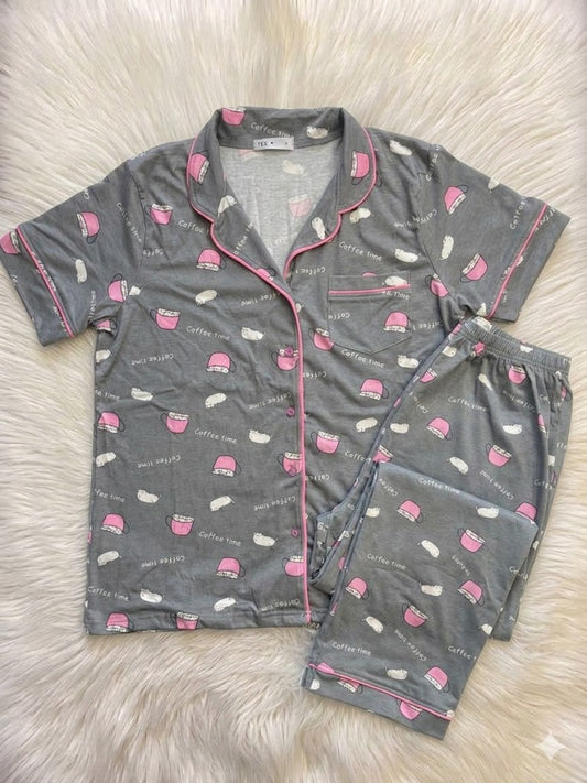 Coffe time T Classic summer PJ Set