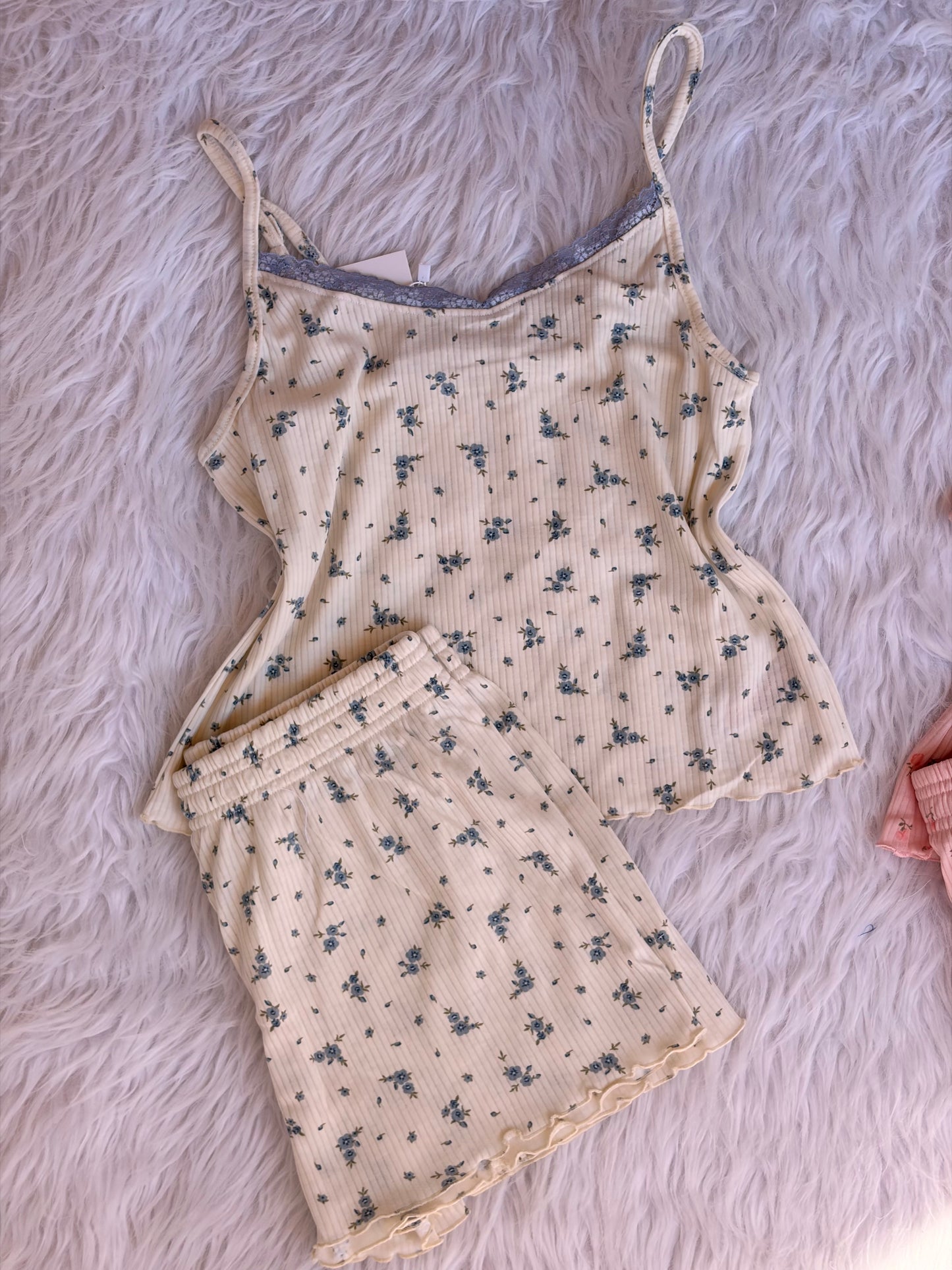 Baby flowers cami shorts pj set
