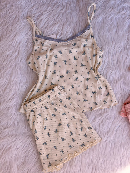 Baby flowers cami shorts pj set