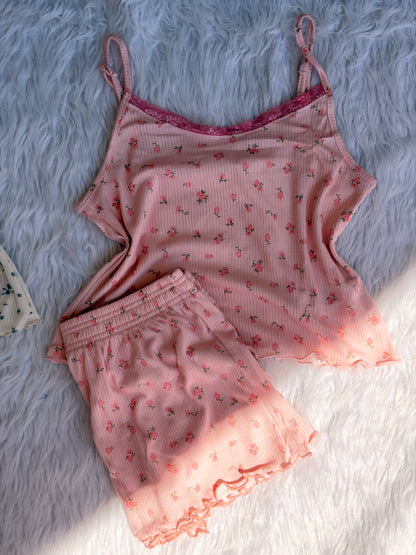 Baby flowers cami shorts pj set
