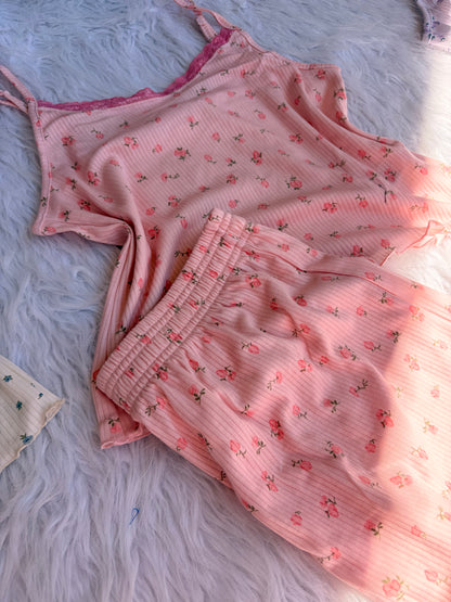 Baby flowers cami shorts pj set
