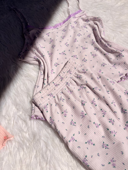 Baby flowers cami shorts pj set