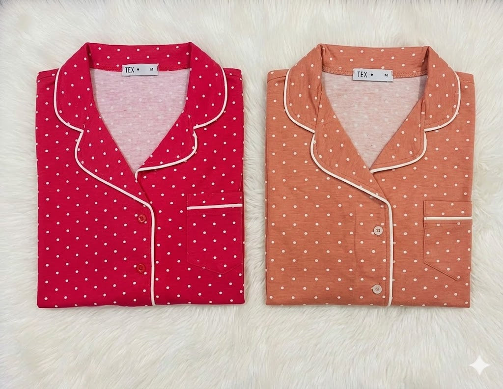 polka dots T Classic summer PJ Set