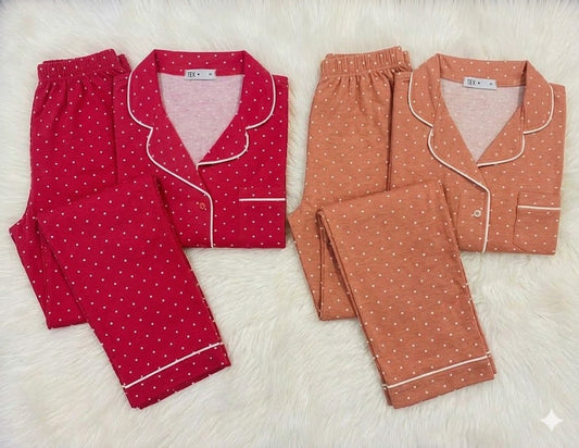 polka dots T Classic summer PJ Set