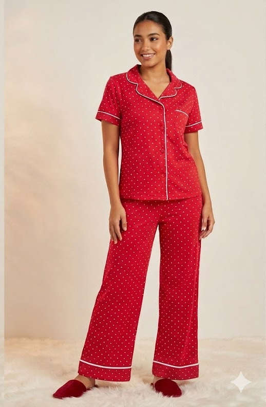 polka dots T Classic summer PJ Set